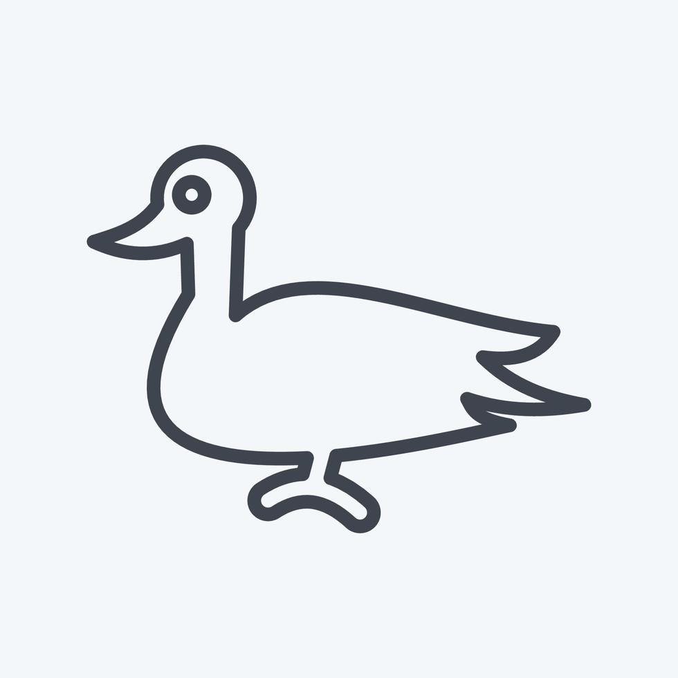 Icon Duck. related to Domestic Animals symbol. simple design editable. simple illustration vector