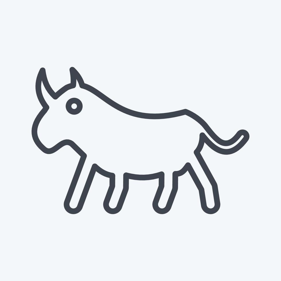 Icon Rhinoceros. related to Domestic Animals symbol. simple design editable. simple illustration vector