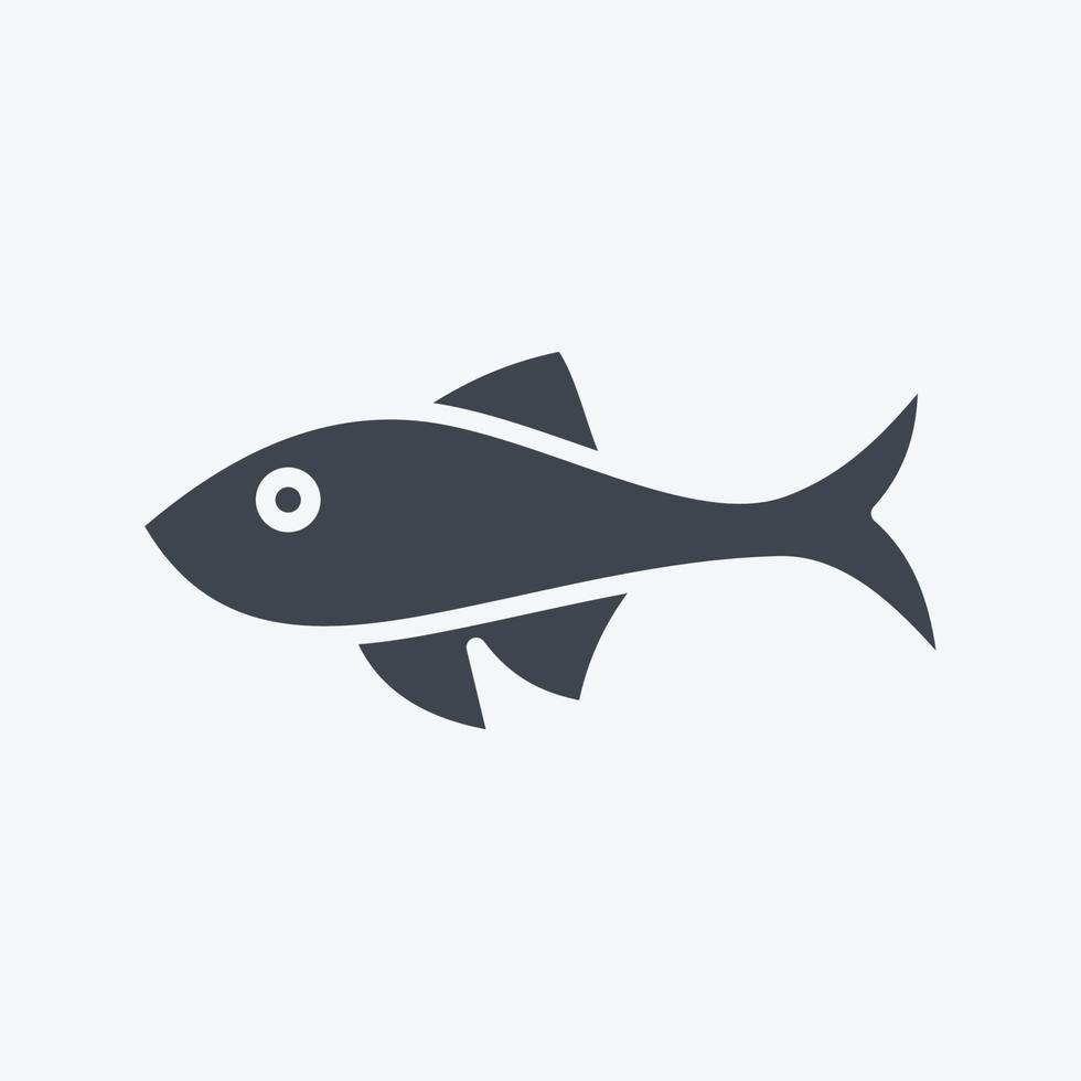 Icon Fish. related to Domestic Animals symbol. simple design editable. simple illustration vector