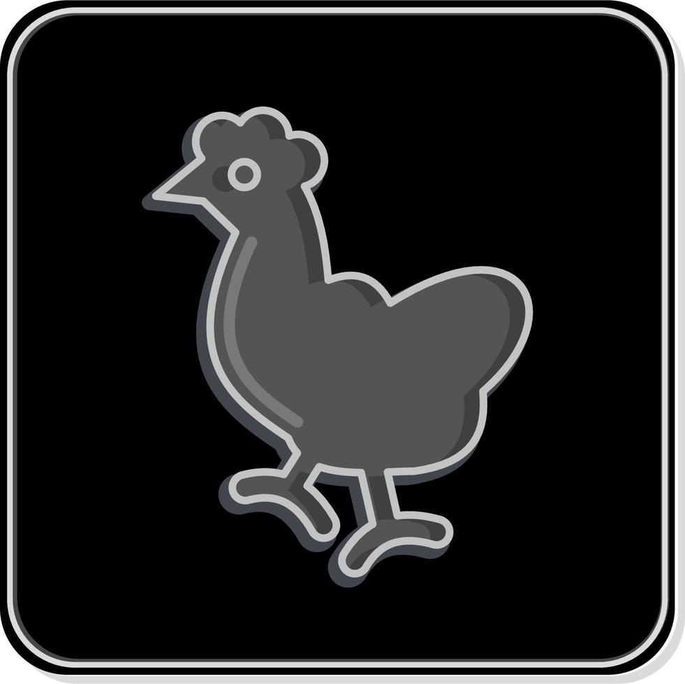 icono pollo. relacionado a Doméstico animales símbolo. sencillo diseño editable. sencillo ilustración vector