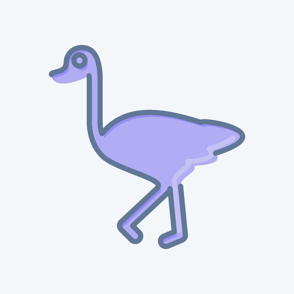 Icon Ostrich. related to Domestic Animals symbol. simple design editable. simple illustration vector