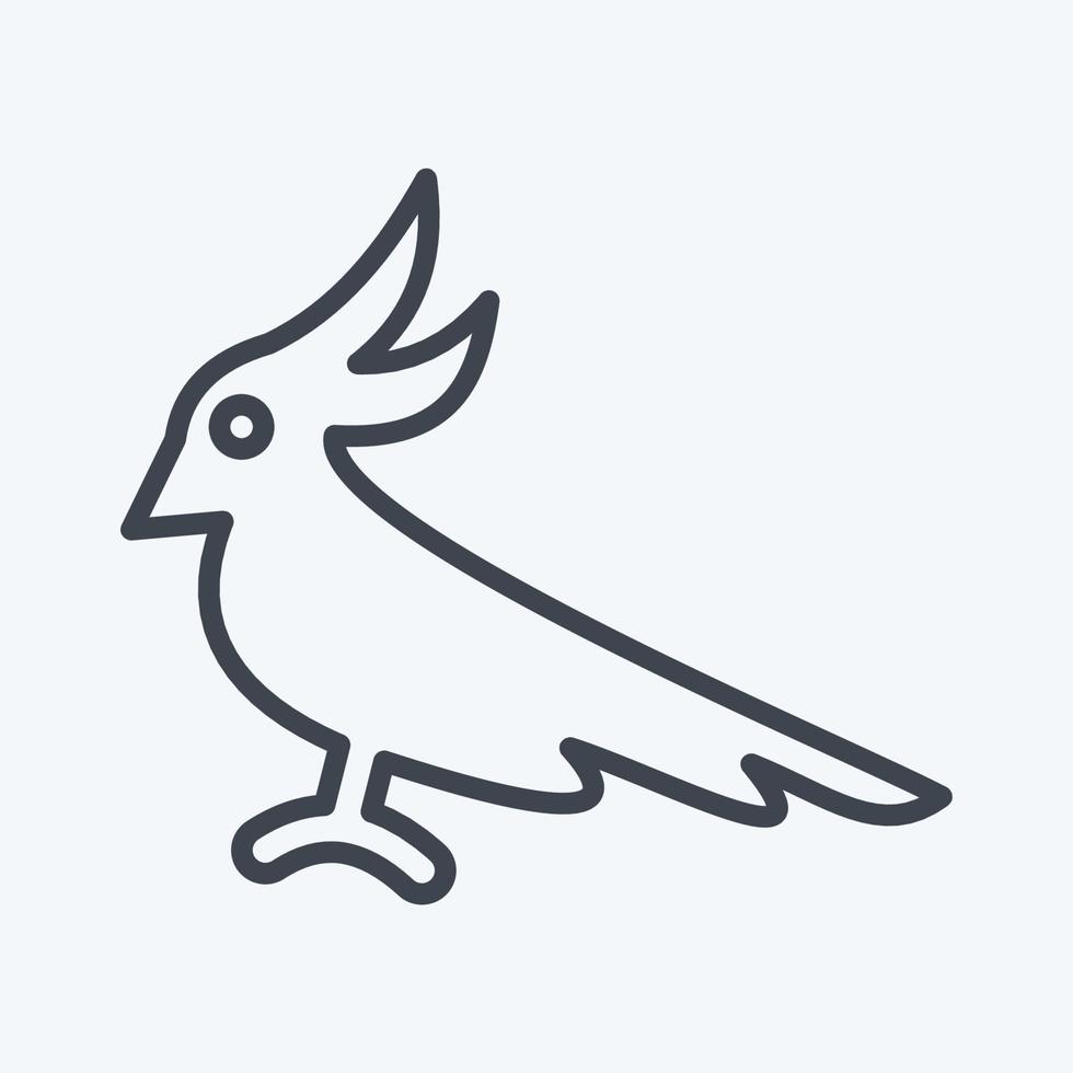 Icon Cockatoo. related to Domestic Animals symbol. simple design editable. simple illustration vector