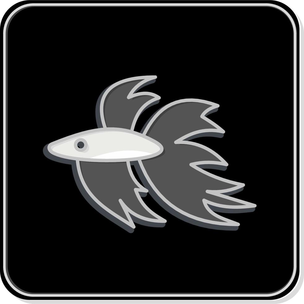 Icon Betta Fish. related to Domestic Animals symbol. simple design editable. simple illustration vector