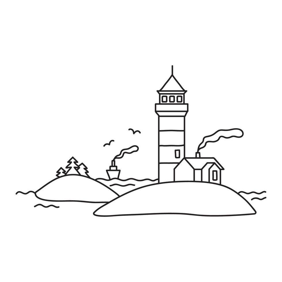 Vector stock illustration with single object, hand drawn, doodle style.