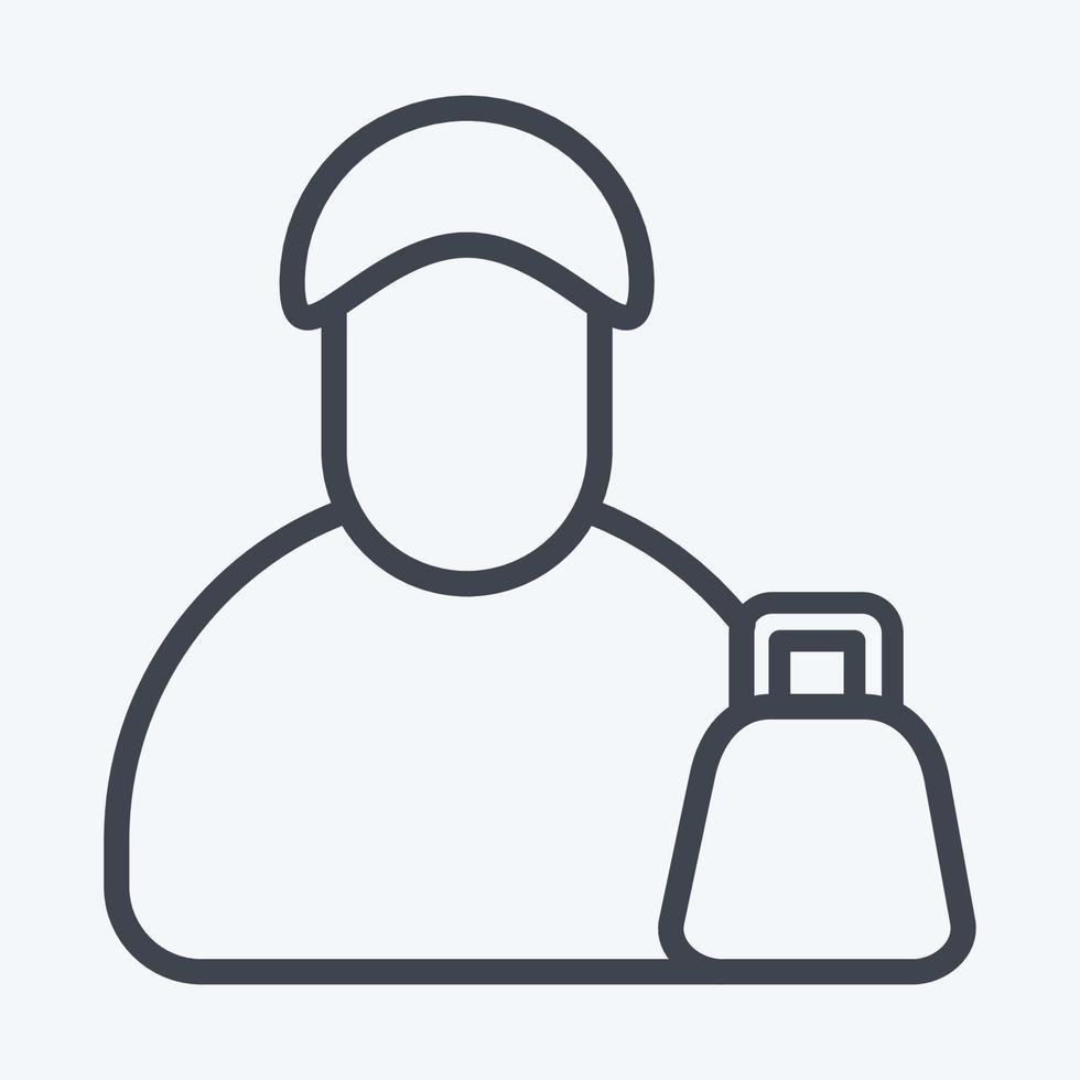 Icon Man. related to Black Friday symbol. shopping. simple illustration vector