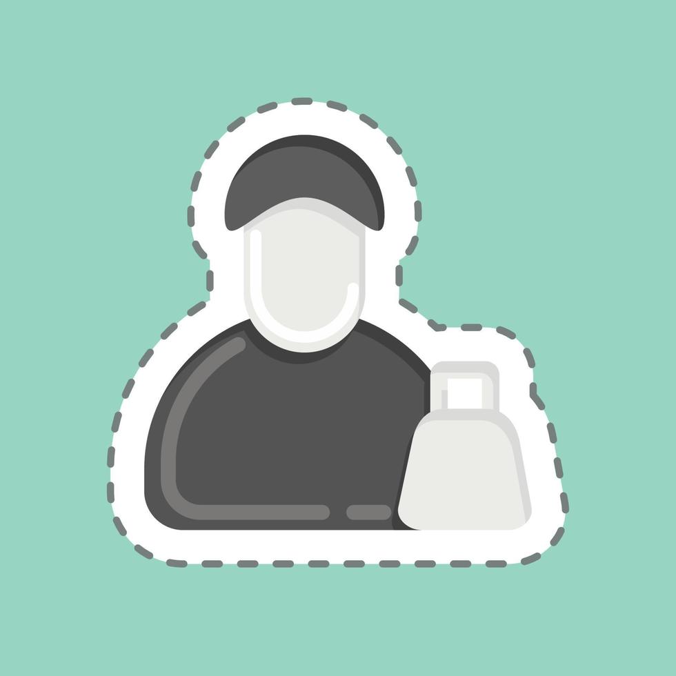 Icon Man. related to Black Friday symbol. shopping. simple illustration vector