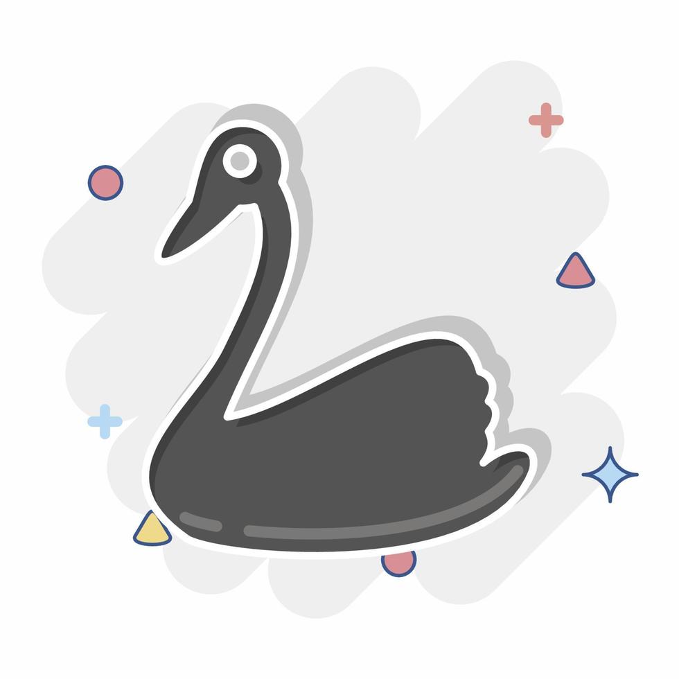 icono cisne. relacionado a Doméstico animales símbolo. sencillo diseño editable. sencillo ilustración vector