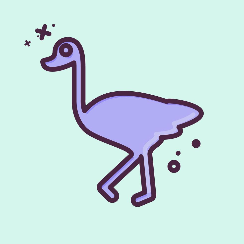 Icon Ostrich. related to Domestic Animals symbol. simple design editable. simple illustration vector