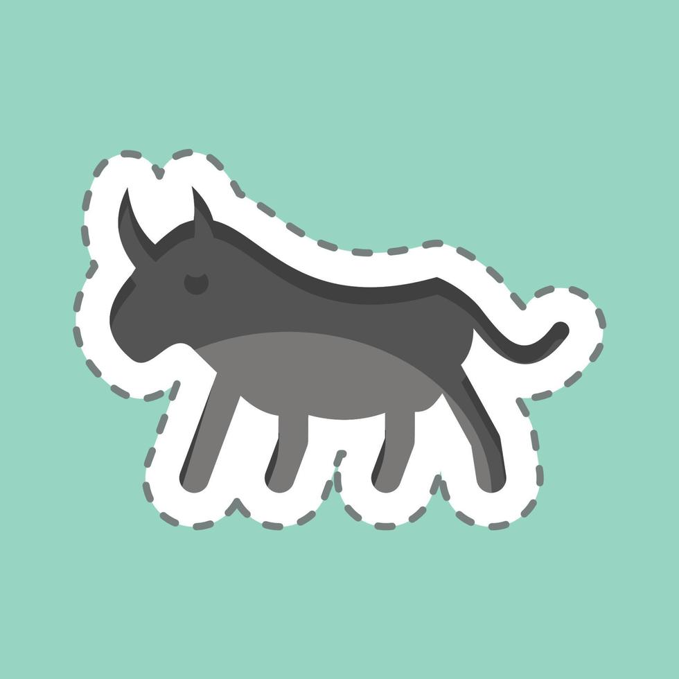 Icon Rhinoceros. related to Domestic Animals symbol. simple design editable. simple illustration vector