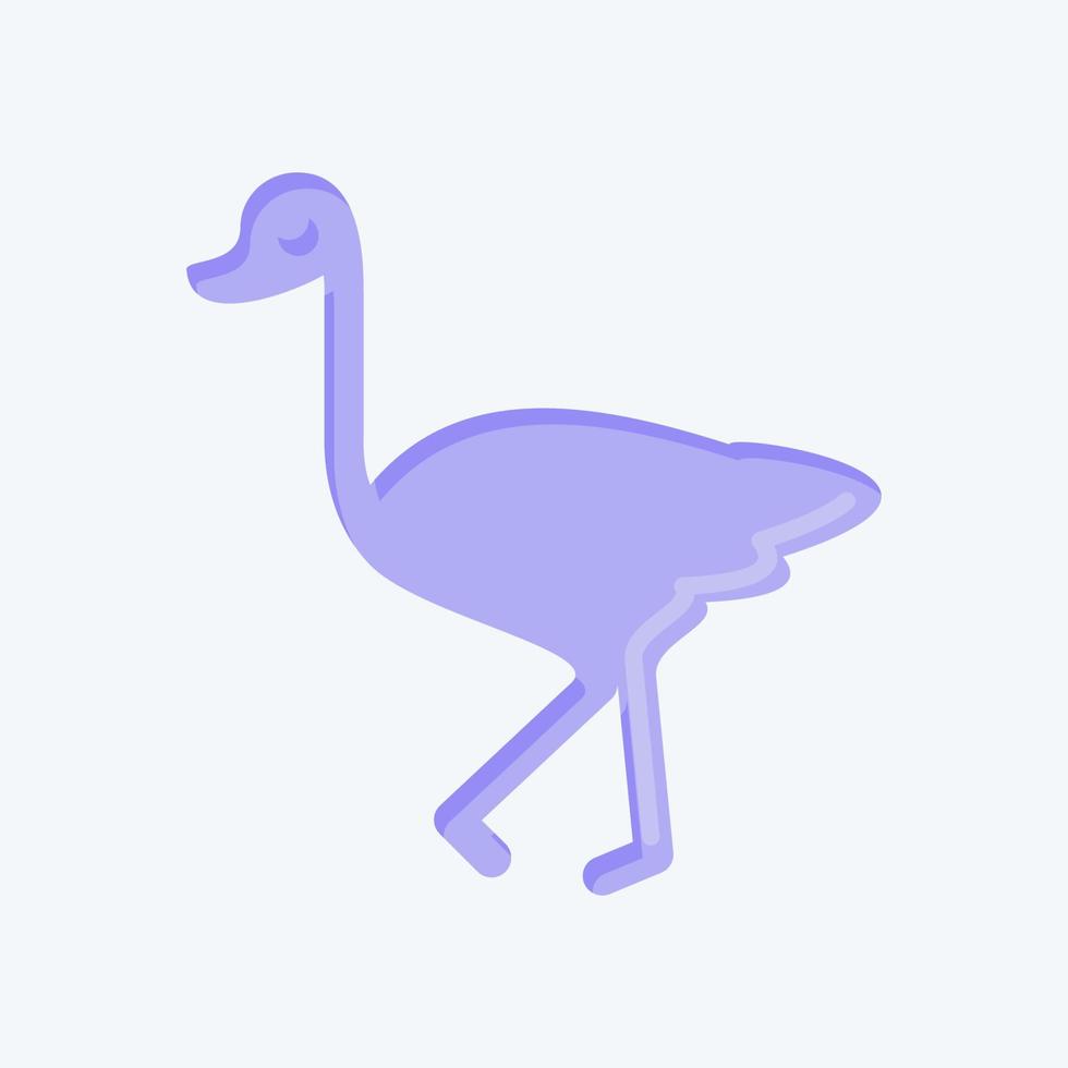 Icon Ostrich. related to Domestic Animals symbol. simple design editable. simple illustration vector