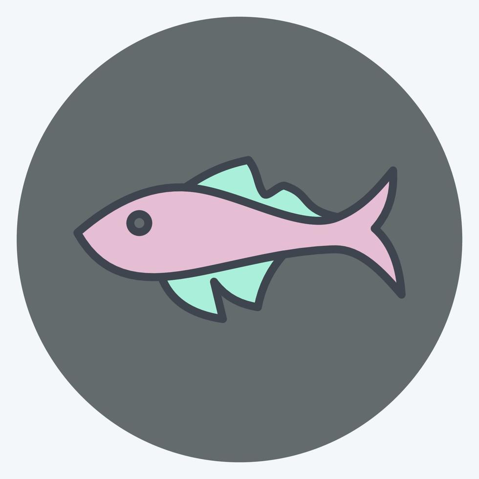 Icon Fish. related to Domestic Animals symbol. simple design editable. simple illustration vector