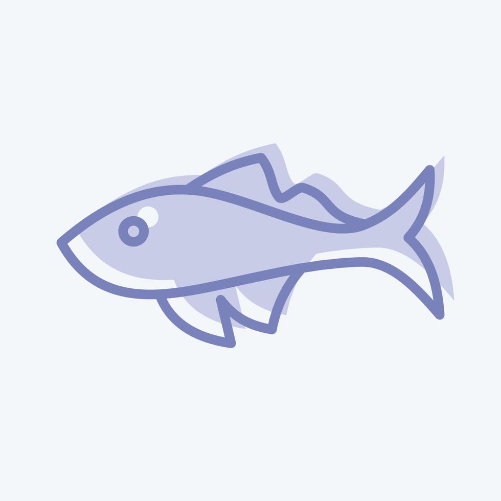 Icon Fish. related to Domestic Animals symbol. simple design editable. simple illustration vector