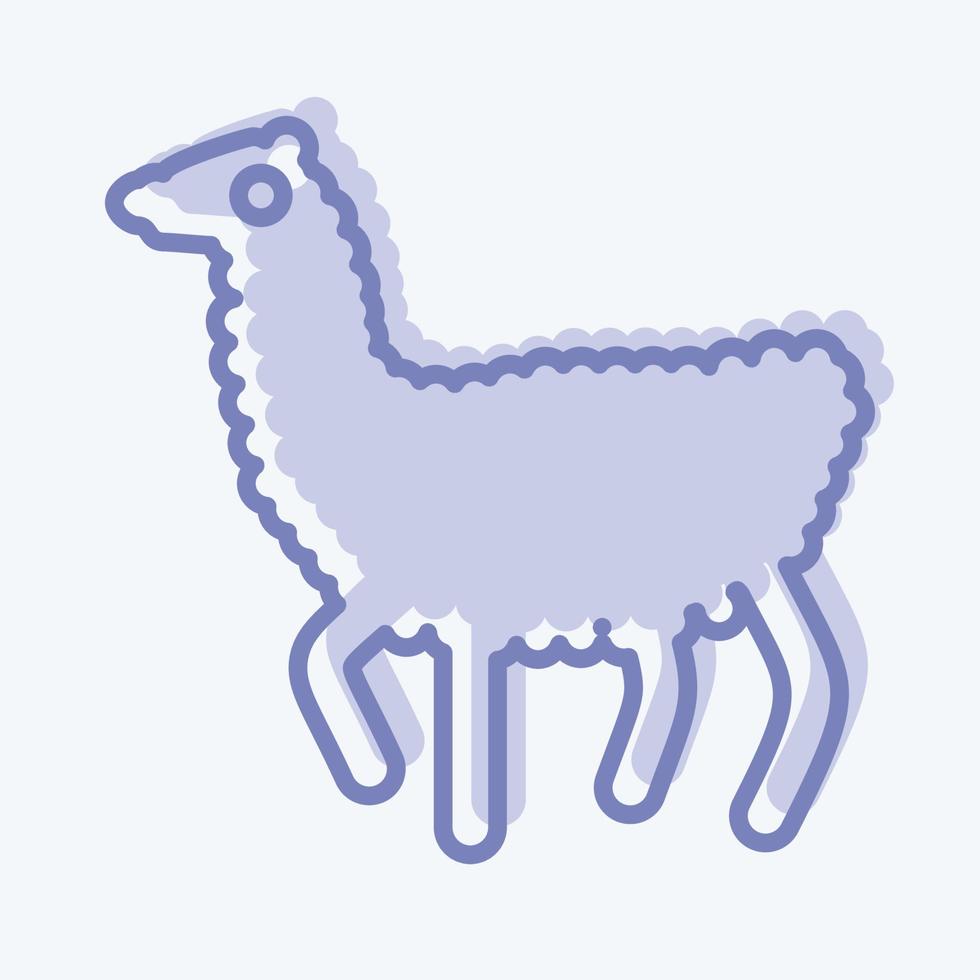 Icon Llama. related to Domestic Animals symbol. simple design editable. simple illustration vector