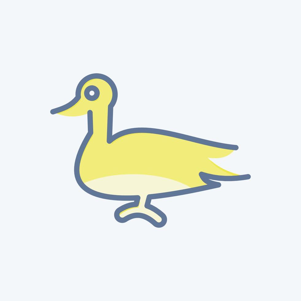 Icon Duck. related to Domestic Animals symbol. simple design editable. simple illustration vector