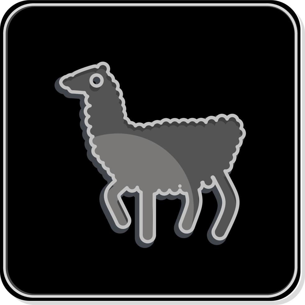 Icon Llama. related to Domestic Animals symbol. simple design editable. simple illustration vector