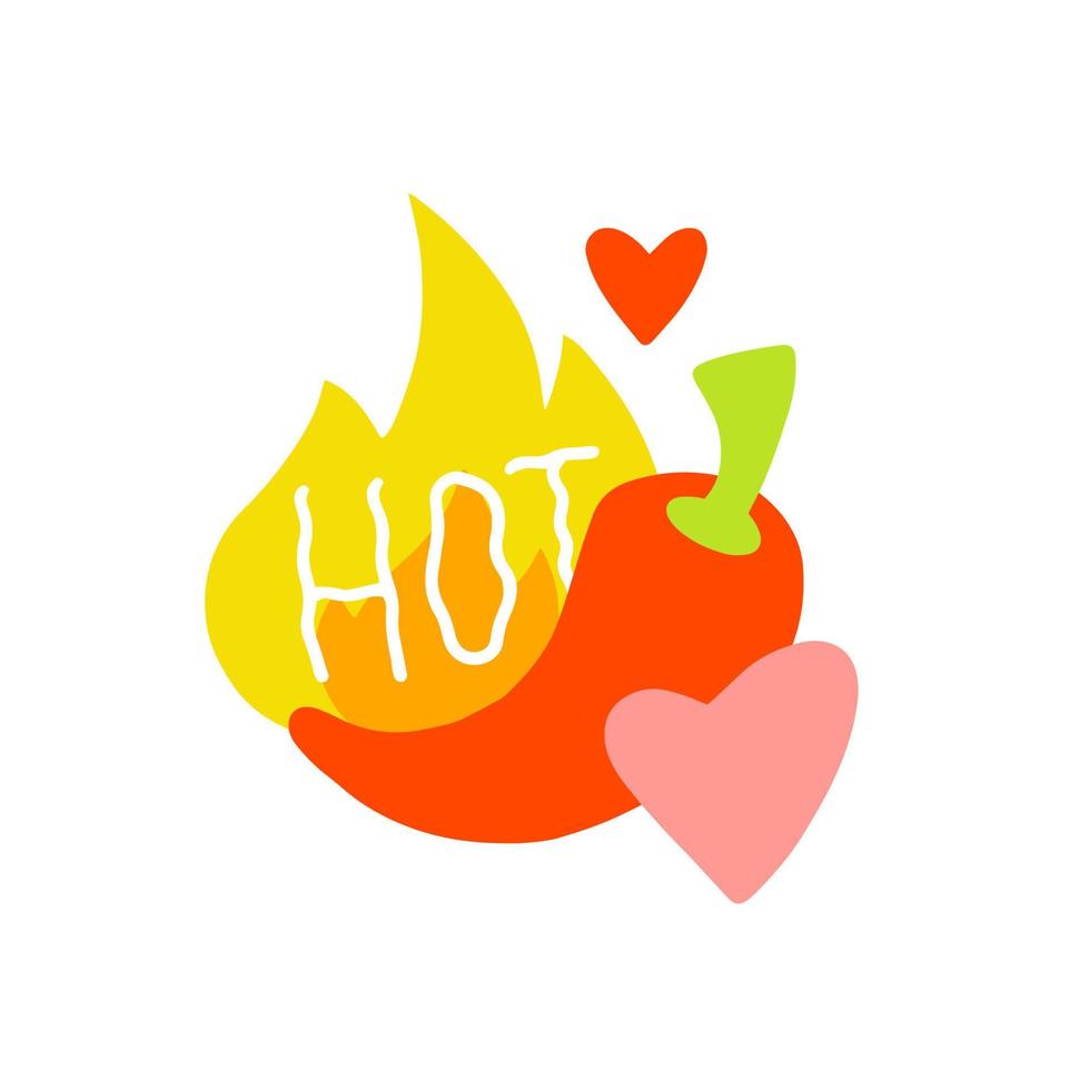 Spicy pepper sign. Hot spice. Healthly food concept icon. vector