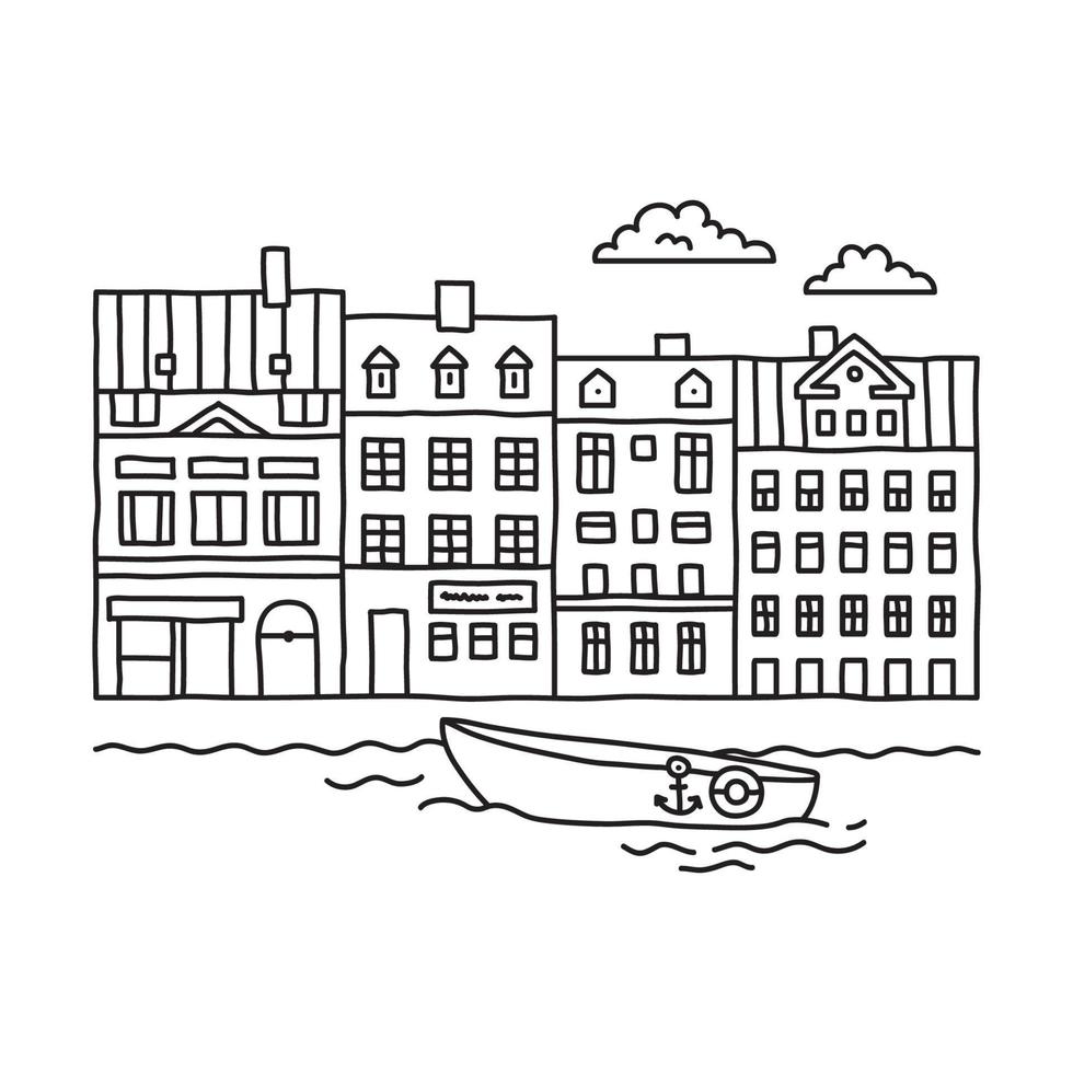 Vector stock illustration with single object, hand drawn, doodle style.