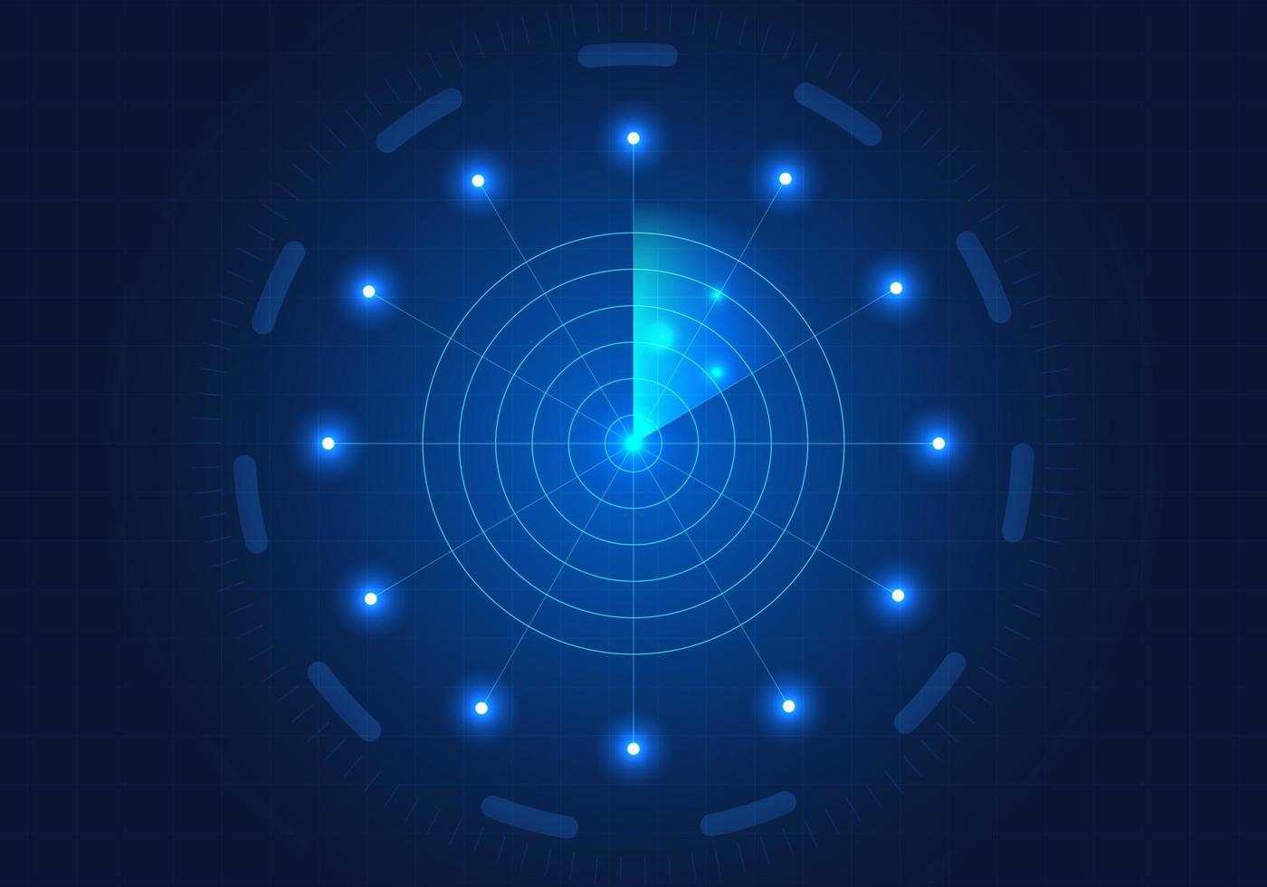 antecedentes Radar tiene un circulo en el centrar alrededor cuales allí es un brillo. Radar es un tecnología usado a monitor qué es próximo. eso lata ser usado en el militar, en aeropuertos, o a detectar vector