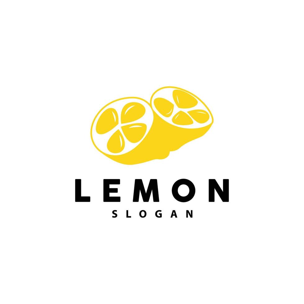 limón logo, lujoso elegante minimalista diseño, limón Fresco Fruta vector para jugo, ilustración modelo icono