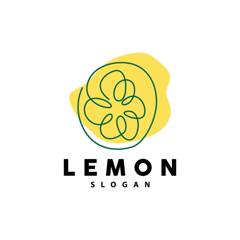 limón logo, lujoso elegante minimalista diseño, limón Fresco Fruta vector para jugo, ilustración modelo icono