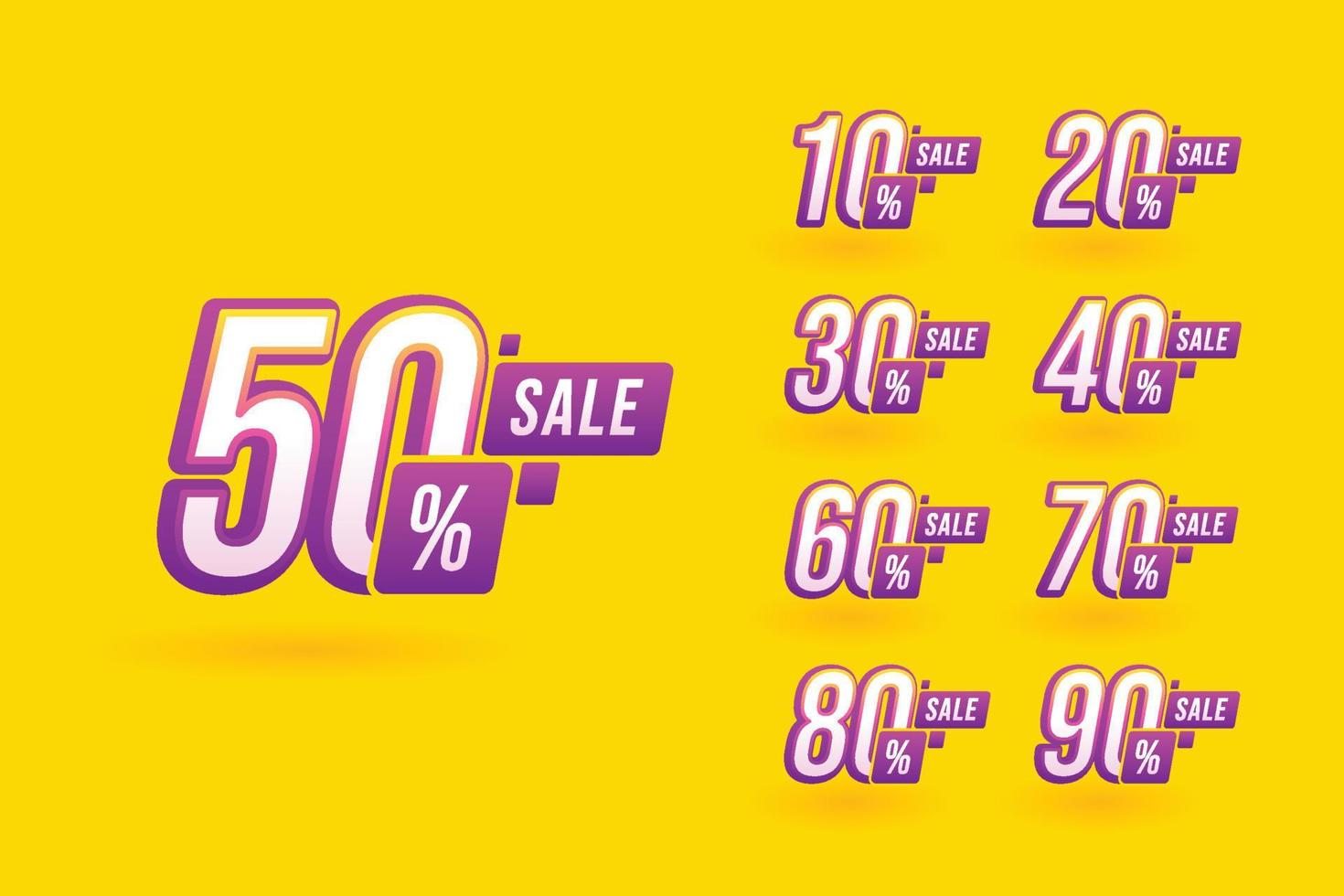 Special sale template design with different discount vector