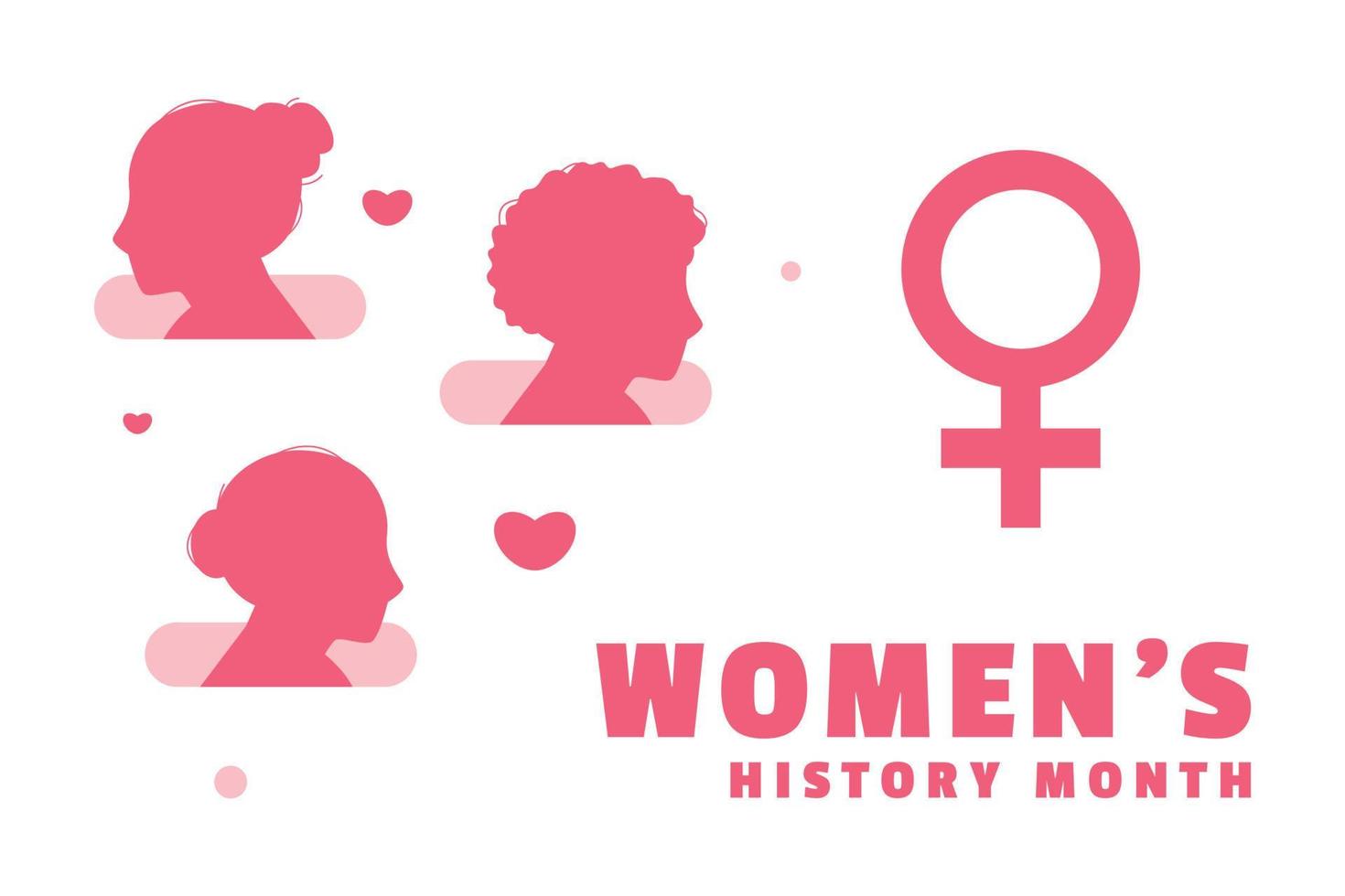 Women's History Month Design For International Moment vector