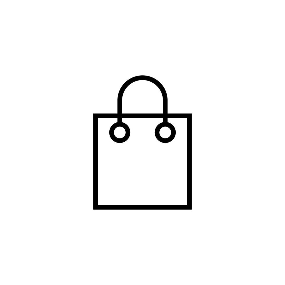 Shopping Bag Isolated Line Icon. Editable stroke. It can be used for websites, stores, banners, fliers. vector