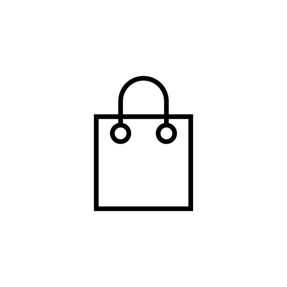 compras bolso aislado línea icono. editable ataque. eso lata ser usado para sitios web, historias, pancartas, volantes vector