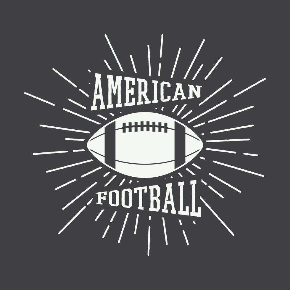 Clásico rugby y americano fútbol americano etiquetas, emblemas y logo. vector