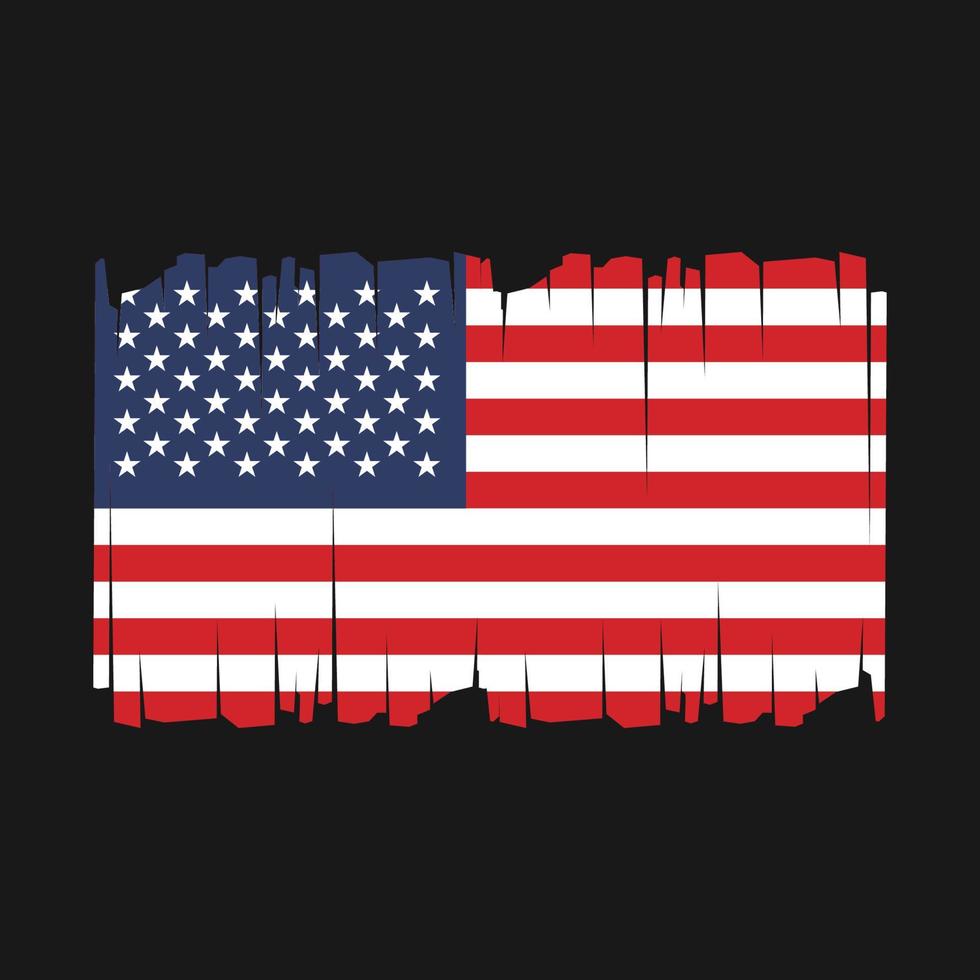 Ilustración de vector de bandera americana