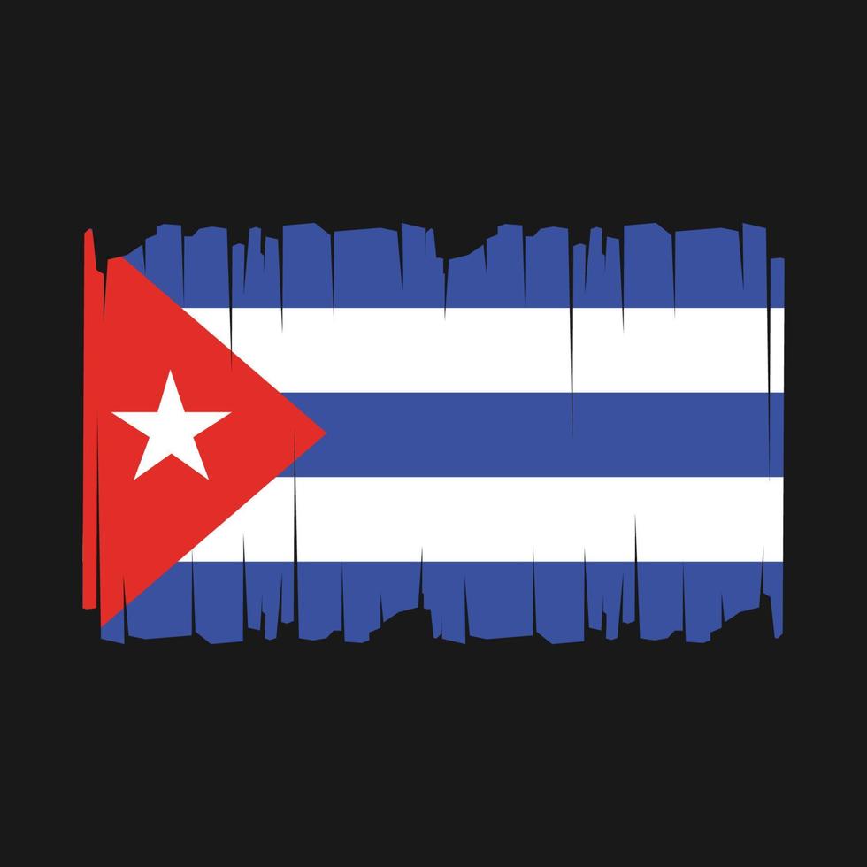 Cuba bandera vector ilustración