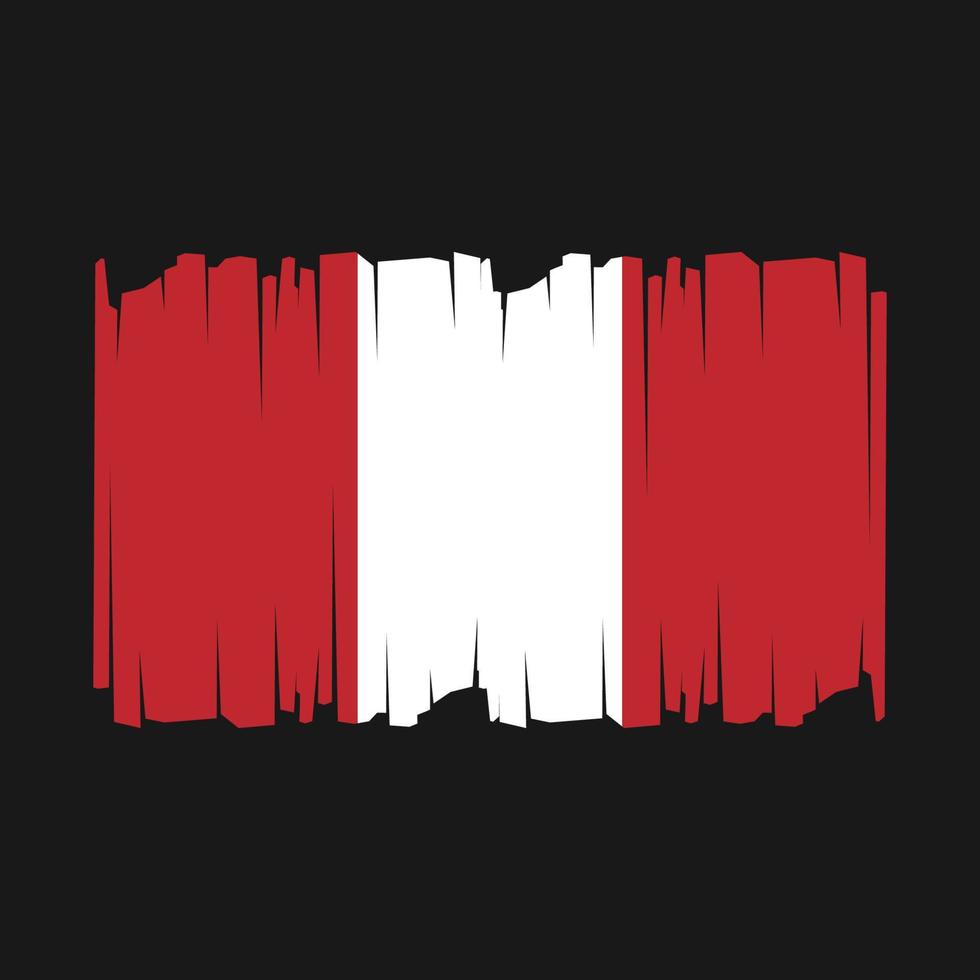 Peru Flag Vector Illustration