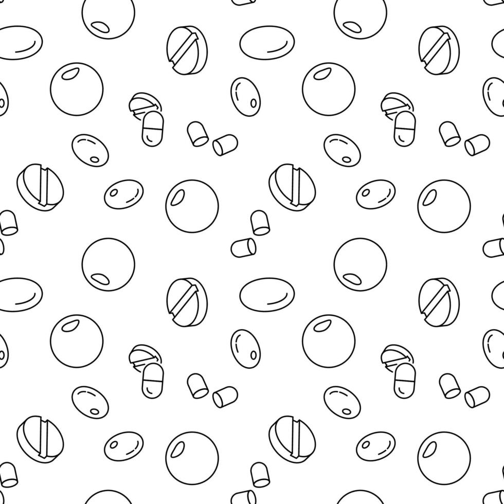 Meds Seamless Pattern for Printing and Wrapping vector