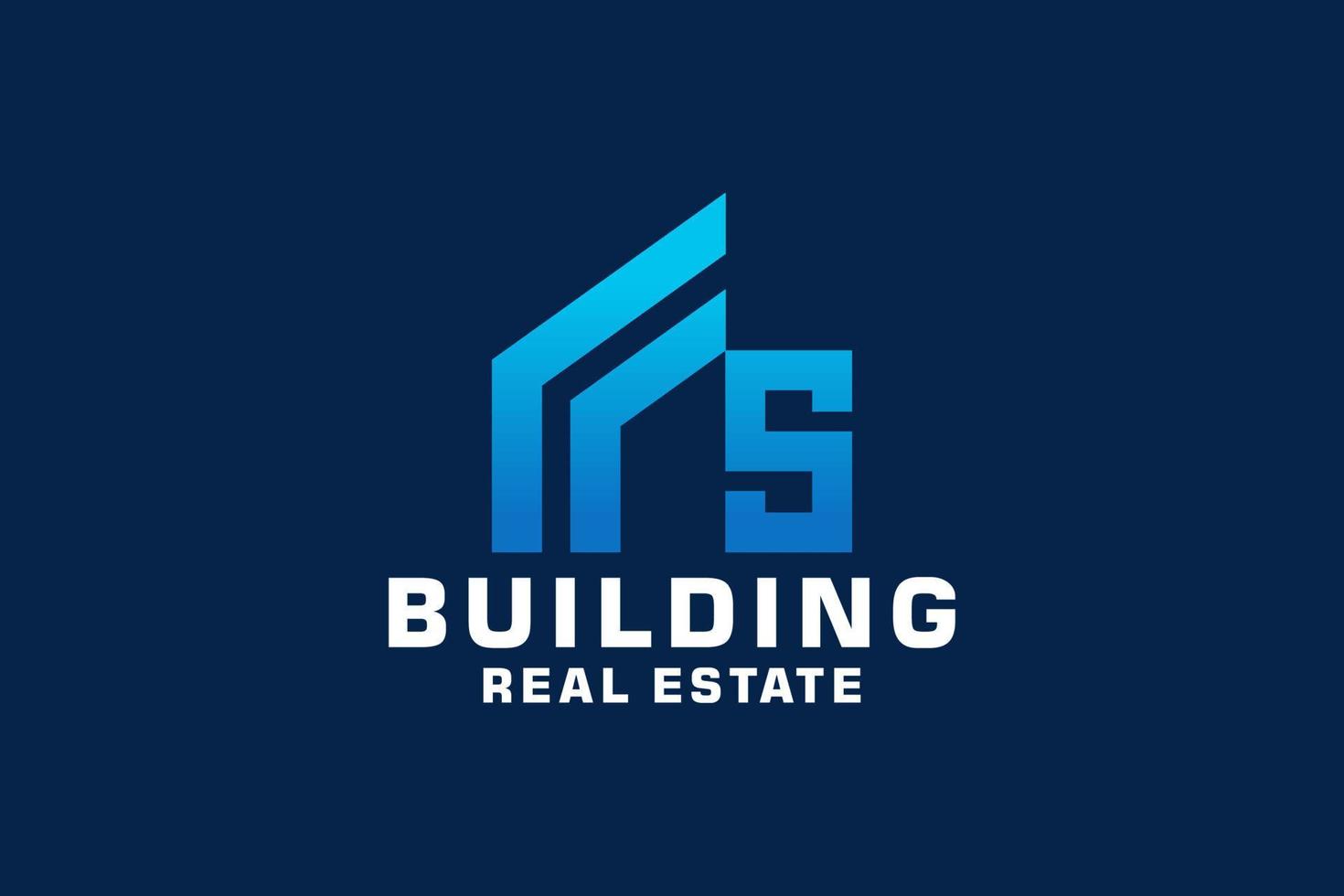 Initials letter S realtor, real estate and property business logo design vector