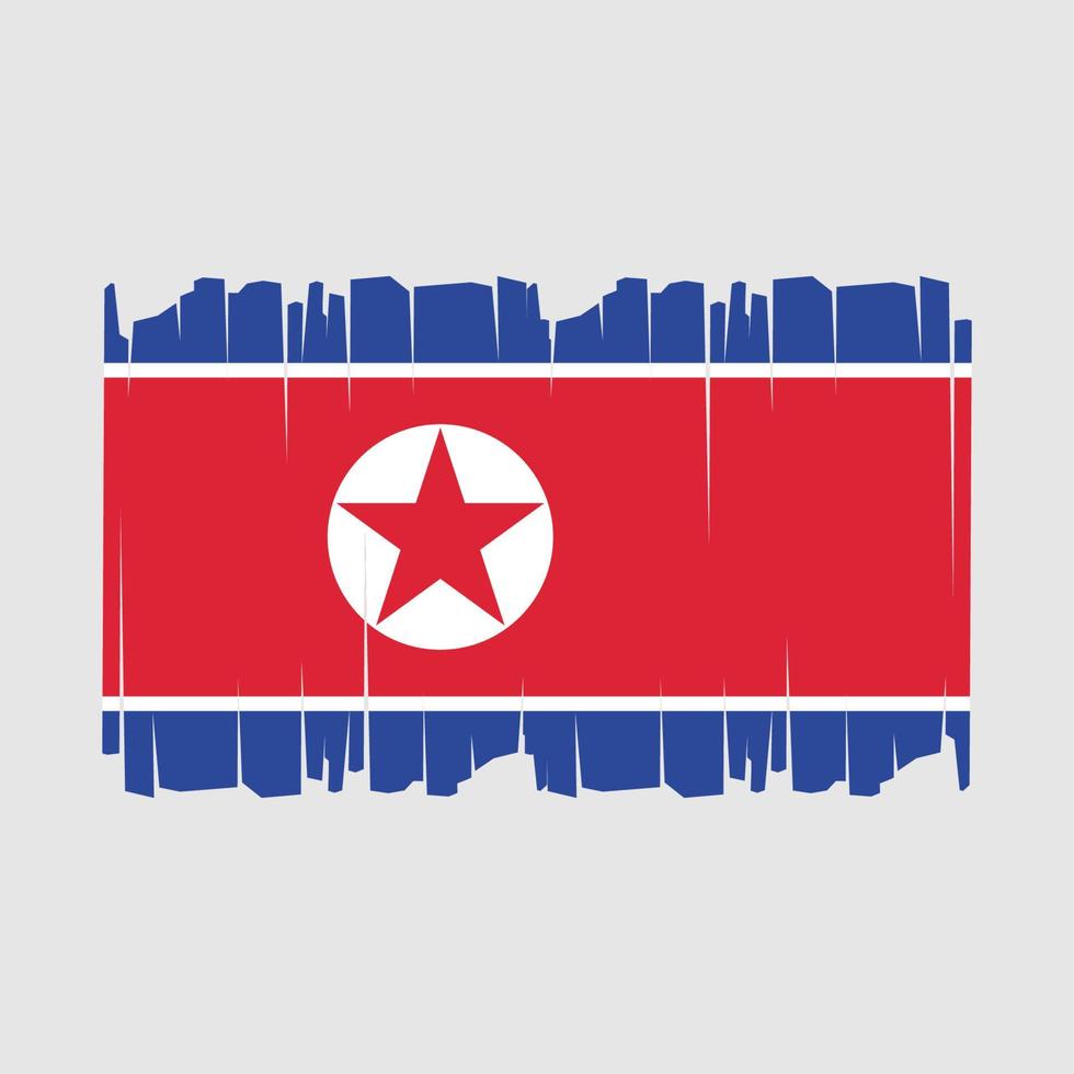 North Korea Flag Vector Illustration