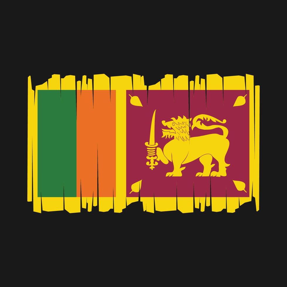 sri lanka bandera vector ilustración