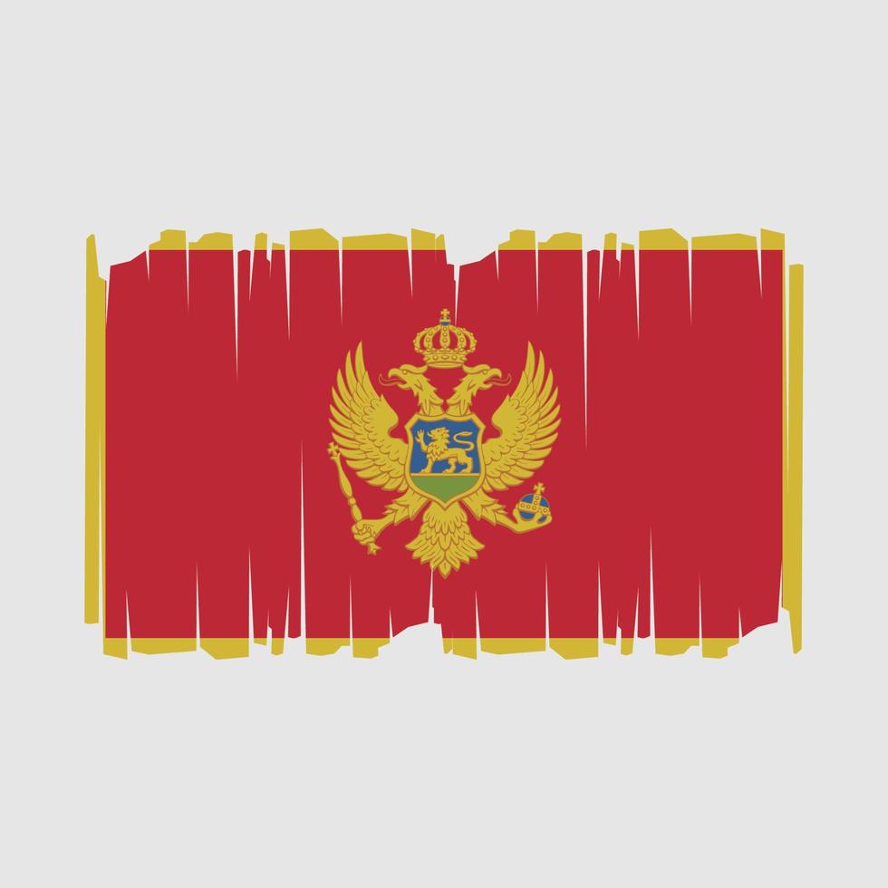 montenegro bandera vector ilustración