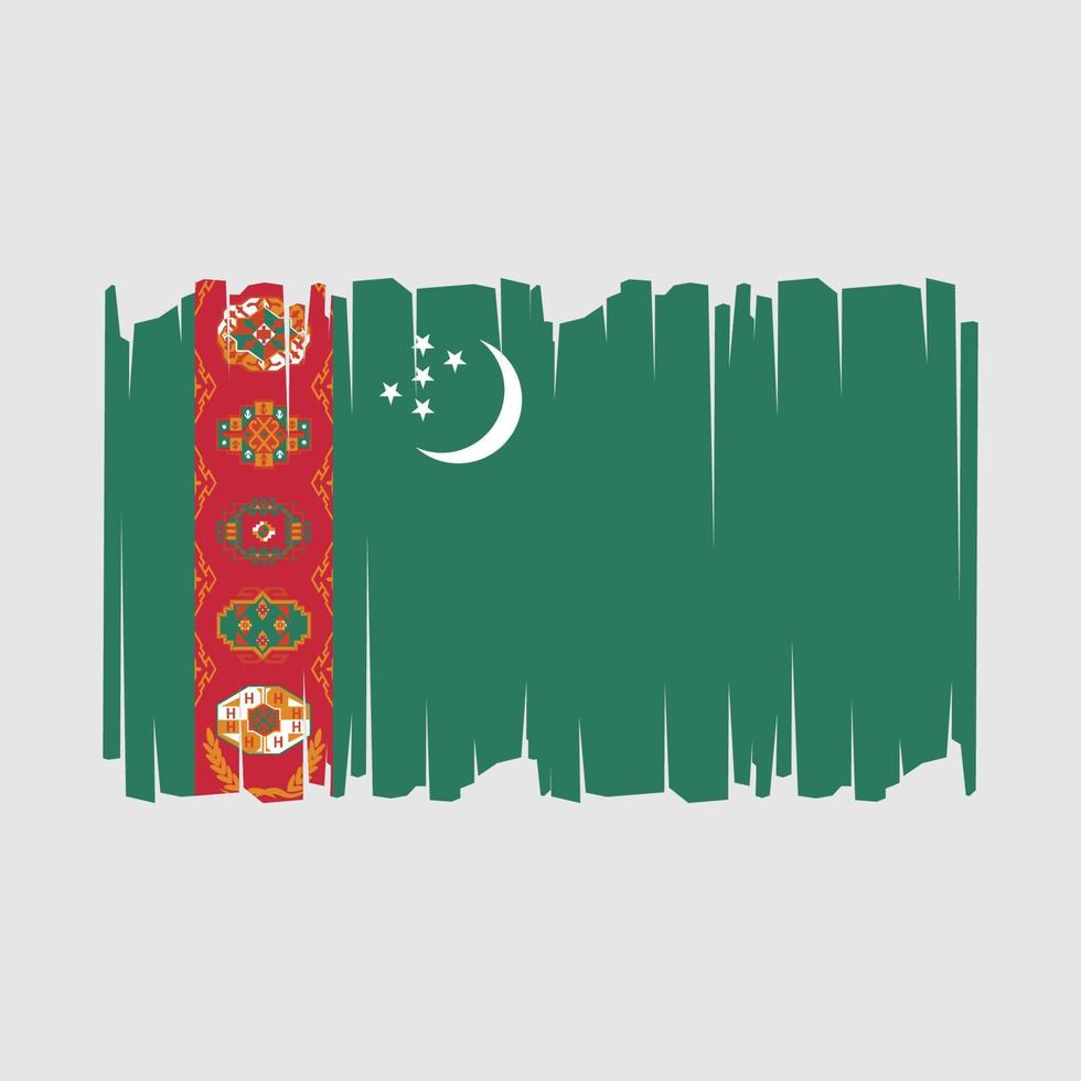 Turkmenistán bandera vector ilustración