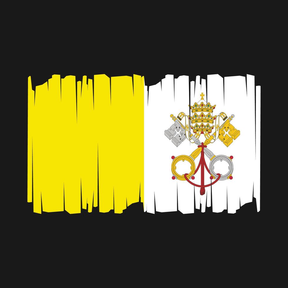 Vatican Flag Vector Illustration