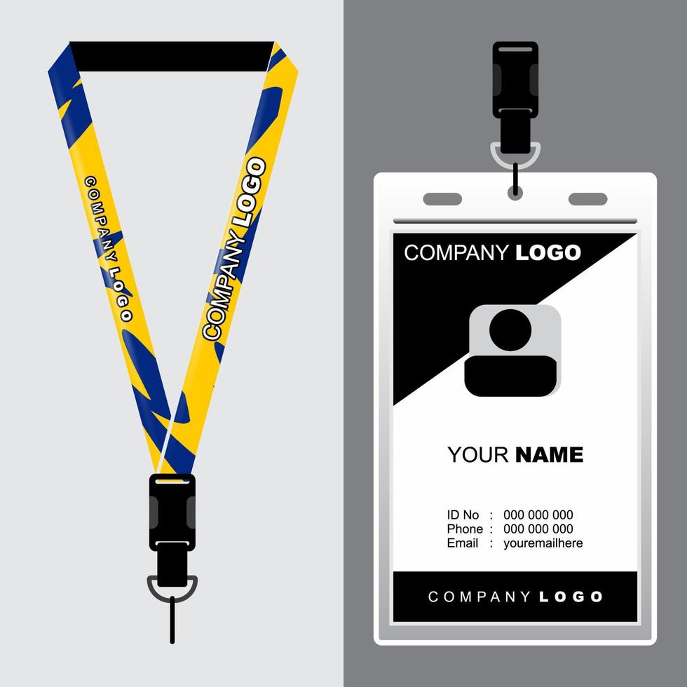 Lanyard Template Design For Company Purposes And More vector