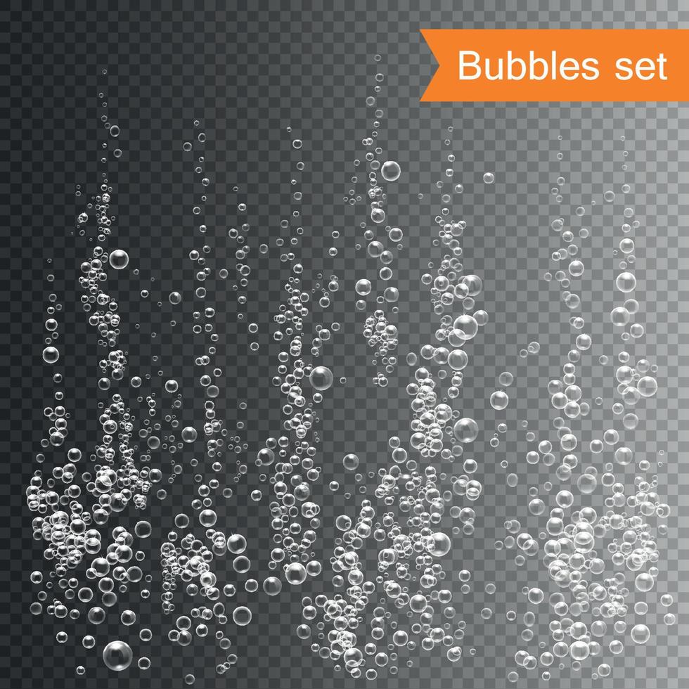 Bubbles under water vector illustration