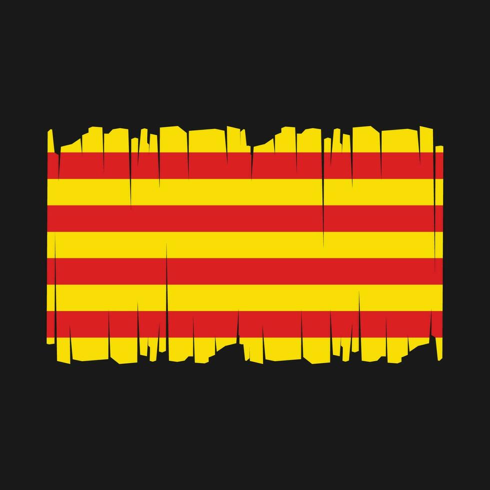 Cataluña bandera vector ilustración