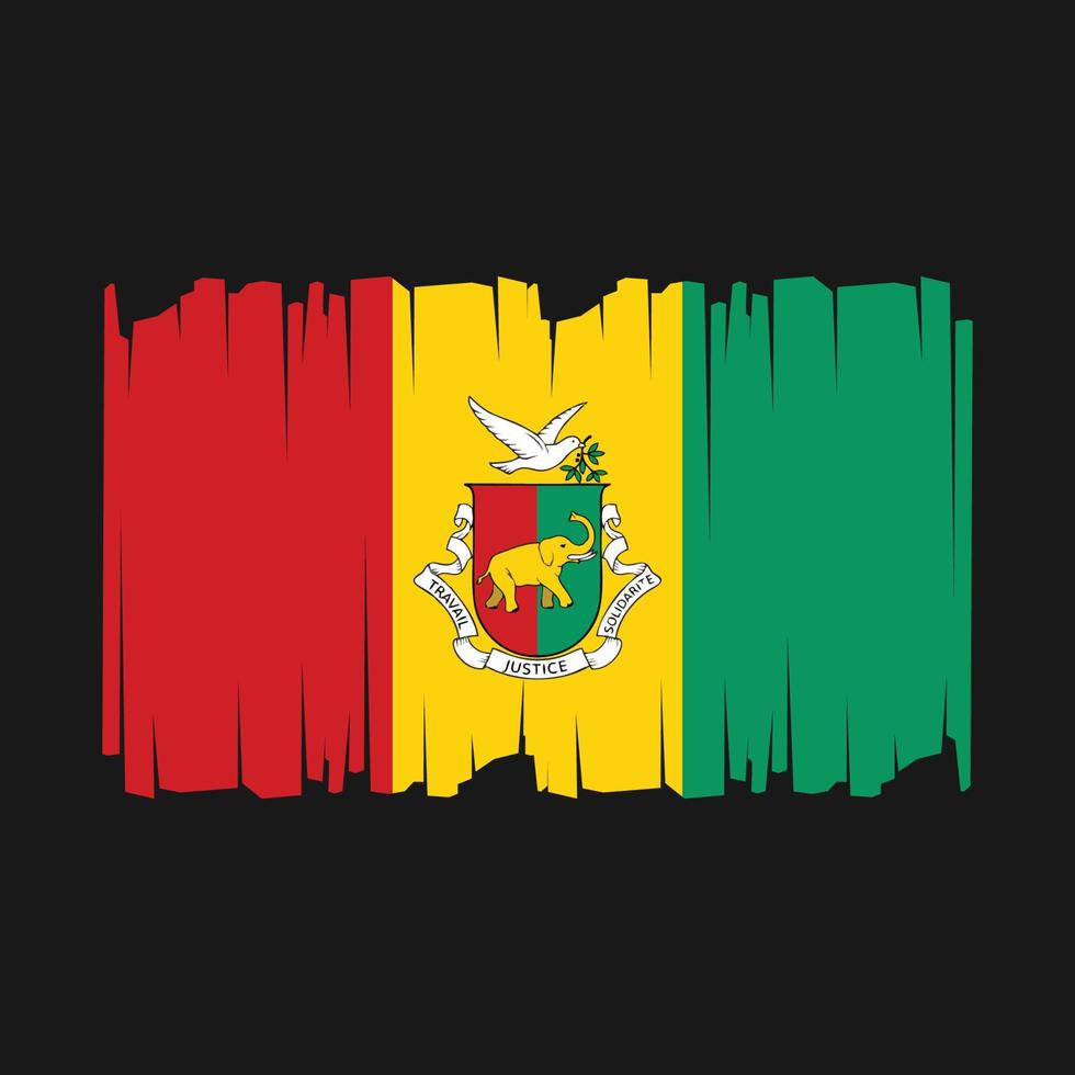 Guinea Flag Vector Illustration