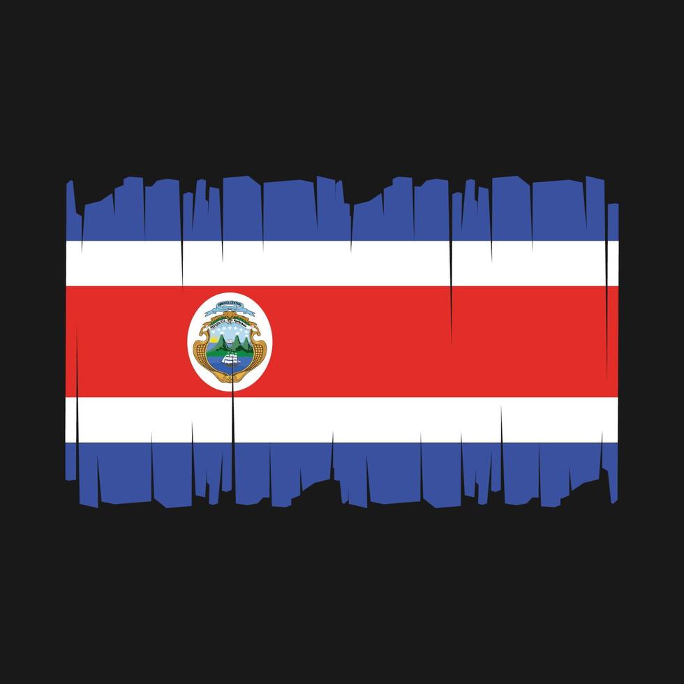 ilustración de vector de bandera de costa rica