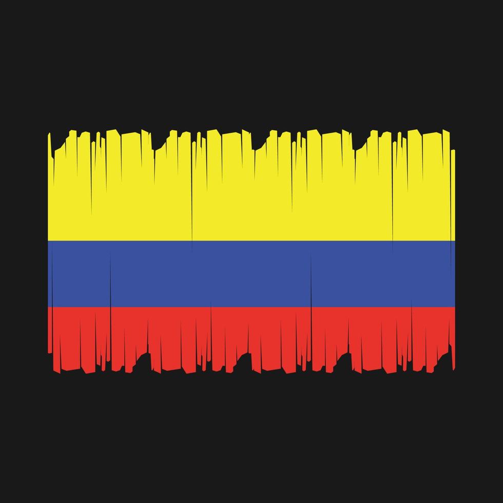 Colombia Flag Vector Illustration