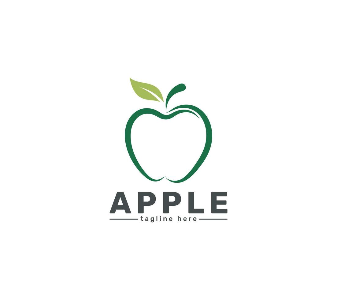 Apple logo design on white background, Vector illustration.