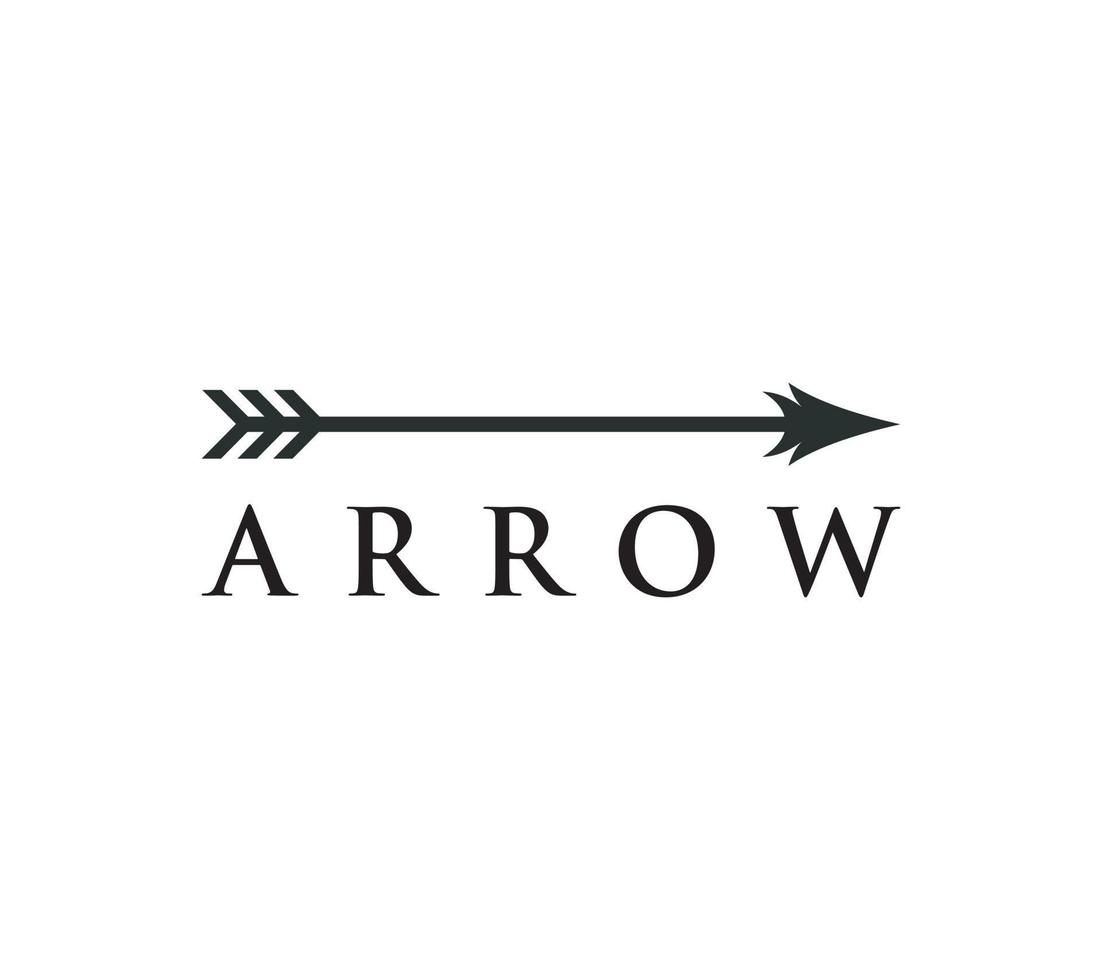 Arrow logo design on white background, Vector illustration.