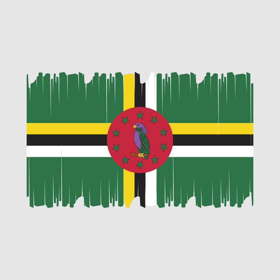 dominica bandera vector ilustración