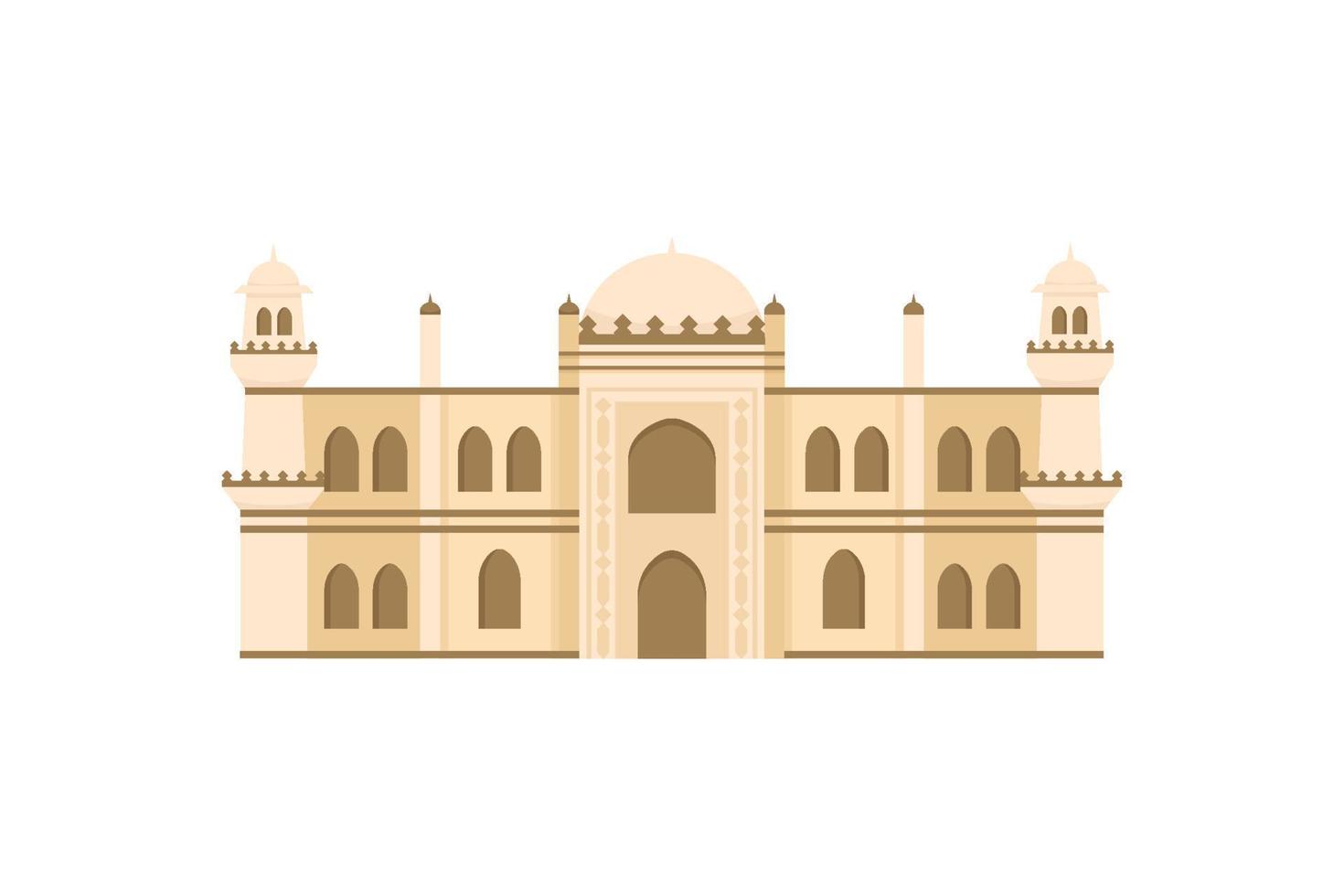 Flat mosque vector. Muslim building for islamic, ramadan, eid design vector