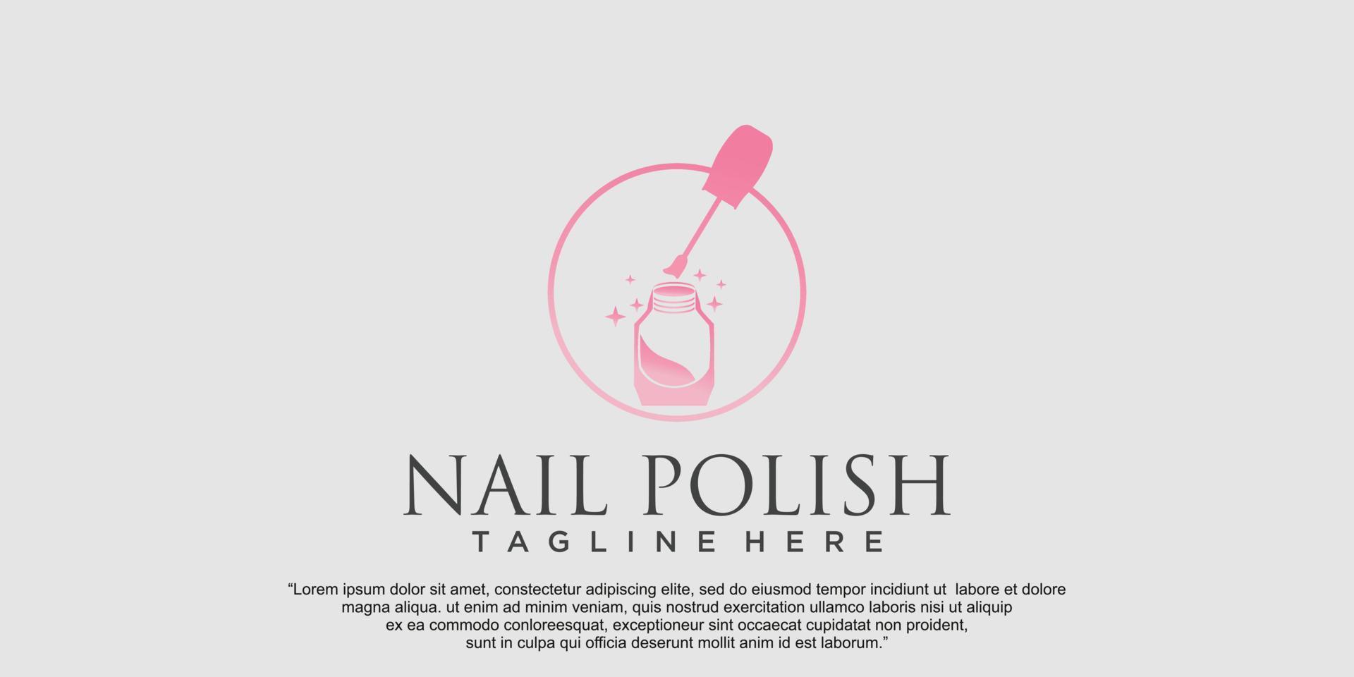 Vector female manicure logo fingers and nails symbol Premium Vector